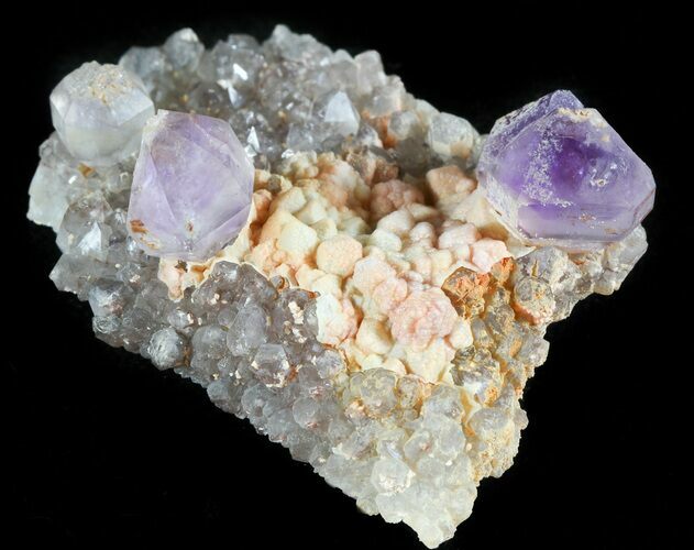 Amethyst Crystals in Quartz Matrix - Kazakhstan #46039